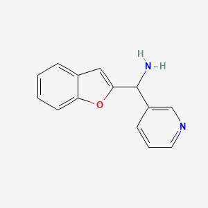 molecular formula C14H12N2O B12816487 Benzofuran-2-yl(pyridin-3-yl)methanamine 