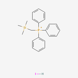 molecular formula C22H27IPSi+ B12816546 Triphenyl(trimethylsilylmethyl)phosphanium;hydroiodide 