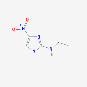 molecular formula C6H10N4O2 B12816572 N-Ethyl-1-methyl-4-nitro-1H-imidazol-2-amine 