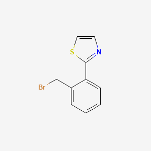 molecular formula C10H8BrNS B12816626 2-(2-(Bromomethyl)phenyl)thiazole 