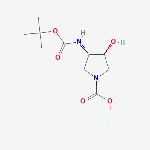 tert-Butyl (3S,4R)-3-((tert-butoxycarbonyl)amino)-4-hydroxypyrrolidine-1-carboxylate