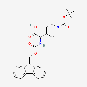 (R)-2-((((9H-Fluoren-9-yl)methoxy)carbonyl)amino)-2-(1-(tert-butoxycarbonyl)piperidin-4-yl)acetic acid