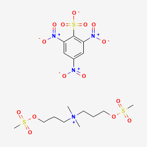 Ammonium, bis(3-hydroxypropyl)dimethyl-, 2,4,6-trinitrobenzenesulfonate, dimethanesulfonate, (ester)