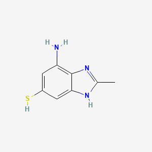 molecular formula C8H9N3S B12816666 4-Amino-2-methyl-1H-benzo[d]imidazole-6-thiol 