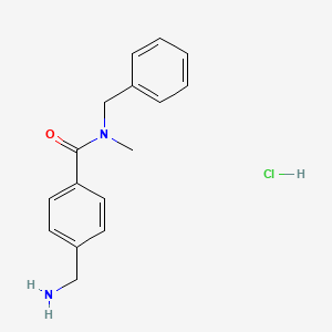 molecular formula C16H19ClN2O B12816691 4-(Aminomethyl)-N-benzyl-N-methylbenzamide hydrochloride 