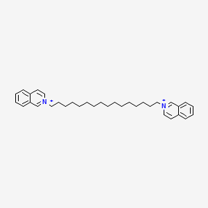 molecular formula C34H46N2+2 B12816728 Hedaquinium CAS No. 687601-03-2