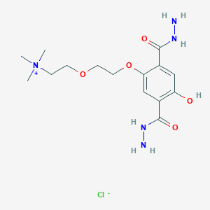 2-(2-(2,5-Di(hydrazinecarbonyl)-4-hydroxyphenoxy)ethoxy)-N,N,N-trimethylethanaminium chloride