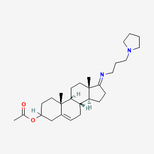 17-((3-(1-Pyrrolidinyl)propyl)imino)androst-5-en-3-ol 3-acetate