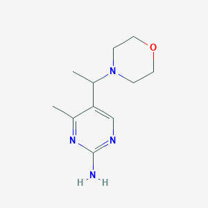 4-Methyl-5-(1-morpholinoethyl)pyrimidin-2-amine