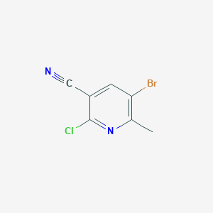 molecular formula C7H4BrClN2 B1281683 5-溴-2-氯-6-甲基烟腈 CAS No. 84703-18-4