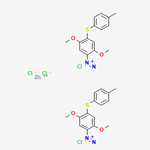 p-(4-Tolylmercapto)-2,5-dimethoxybenzenediazonium chloride zinc chloride