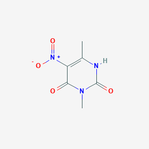 molecular formula C6H7N3O4 B12816837 3,6-Dimethyl-5-nitropyrimidine-2,4(1H,3H)-dione 