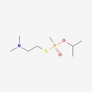 molecular formula C8H20NO2PS B12816843 Phosphonothioic acid, methyl-, S-(2-(dimethylamino)ethyl) O-(1-methylethyl) ester CAS No. 21068-52-0