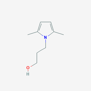 molecular formula C9H15NO B1281686 3-(2,5-dimethyl-1H-pyrrol-1-yl)propan-1-ol CAS No. 54609-15-3