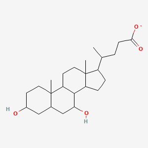 4-(3,7-dihydroxy-10,13-dimethyl-2,3,4,5,6,7,8,9,11,12,14,15,16,17-tetradecahydro-1H-cyclopenta[a]phenanthren-17-yl)pentanoate