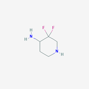 molecular formula C5H10F2N2 B12816899 3,3-Difluoropiperidin-4-amine 