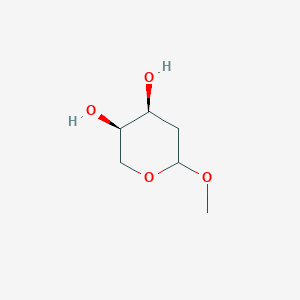 molecular formula C6H12O4 B128169 (3R,4S)-6-methoxytetrahydro-2H-pyran-3,4-diol CAS No. 863396-35-4