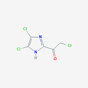 molecular formula C5H3Cl3N2O B12816906 2-chloro-1-(4,5-dichloro-1H-imidazol-2-yl)ethanone CAS No. 76431-05-5