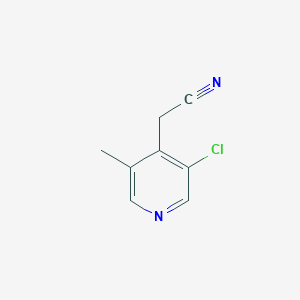 molecular formula C8H7ClN2 B12816937 2-(3-Chloro-5-methylpyridin-4-yl)acetonitrile 