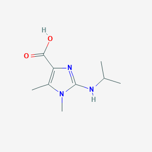 molecular formula C9H15N3O2 B12816951 2-(Isopropylamino)-1,5-dimethyl-1H-imidazole-4-carboxylic acid 