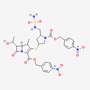 4-Nitrobenzyl (4r,5s,6s)-6-[(1r)-1-hydroxyethyl]-4-methyl-3-[[(3s,5s)-1-(4-nitrobenzyloxycarbonyl)-5-(sulfamoylaminomethyl)pyrrolidin-3-yl]thio]-7-oxo-1-azabicyclo[3.2.0]hept-2-ene-2-carboxylate