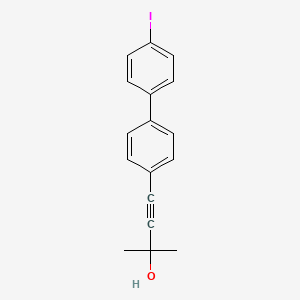 molecular formula C17H15IO B12816997 4-(4'-Iodobiphenyl-4-yl)-2-methylbut-3-yn-2-ol 