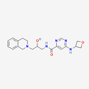 molecular formula C20H25N5O3 B12817000 N-[3-(3,4-dihydro-1H-isoquinolin-2-yl)-2-hydroxypropyl]-6-(oxetan-3-ylamino)pyrimidine-4-carboxamide 