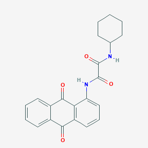 molecular formula C22H20N2O4 B12817047 N-(1-Anthraquinonyl)-N'-cyclohexyloxamide CAS No. 92573-29-0