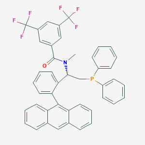 molecular formula C44H32F6NOP B12817078 (S)-N-(1-(2-(Anthracen-9-yl)phenyl)-2-(diphenylphosphanyl)ethyl)-N-methyl-3,5-bis(trifluoromethyl)benzamide 