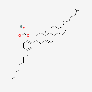 molecular formula C43H68O3 B12817089 Cholest-5-en-3-ol (3beta)-, nonylphenyl carbonate CAS No. 60474-62-6