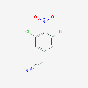 2-(3-Bromo-5-chloro-4-nitrophenyl)acetonitrile