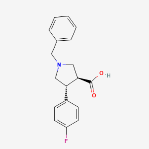 B1281717 (3S,4R)-1-benzyl-4-(4-fluorophenyl)pyrrolidine-3-carboxylic acid CAS No. 80909-49-5