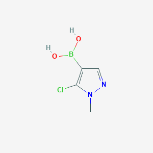 molecular formula C4H6BClN2O2 B12817188 (5-Chloro-1-methyl-1H-pyrazol-4-yl)boronic acid 