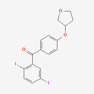 (2,5-Diiodo-phenyl)-[4-(tetrahydro-furan-3-yloxy)-phenyl]-methanone