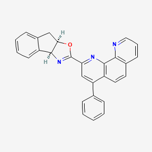 molecular formula C28H19N3O B12817222 (3AS,8aR)-2-(4-phenyl-1,10-phenanthrolin-2-yl)-3a,8a-dihydro-8H-indeno[1,2-d]oxazole 