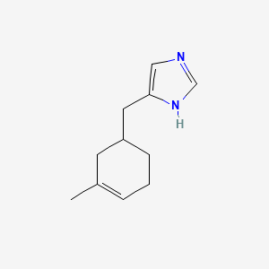 molecular formula C11H16N2 B12817260 5-((3-Methylcyclohex-3-en-1-yl)methyl)-1H-imidazole 