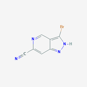 molecular formula C7H3BrN4 B12817267 3-Bromo-1H-pyrazolo[4,3-c]pyridine-6-carbonitrile 