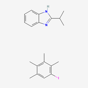 1-iodo-2,3,4,5-tetramethylbenzene;2-propan-2-yl-1H-benzimidazole