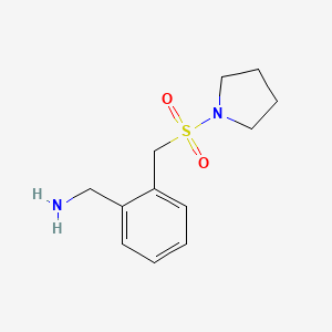 molecular formula C12H18N2O2S B12817315 (2-((Pyrrolidin-1-ylsulfonyl)methyl)phenyl)methanamine 