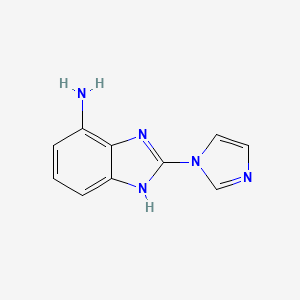 molecular formula C10H9N5 B12817391 2-(1H-Imidazol-1-yl)-1H-benzo[d]imidazol-4-amine 