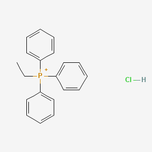 molecular formula C20H21ClP+ B12817397 Ethyl(triphenyl)phosphanium;hydrochloride 