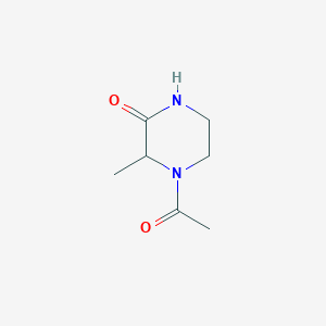 molecular formula C7H12N2O2 B1281743 4-Acetyl-3-methylpiperazin-2-one CAS No. 59701-95-0
