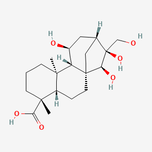 molecular formula C20H32O6 B12817436 (4R,4aS,6aR,7S,8S,9R,11S,11aS,11bR)-7,8,11-Trihydroxy-8-(hydroxymethyl)-4,11b-dimethyltetradecahydro-6a,9-methanocyclohepta[a]naphthalene-4-carboxylic acid 