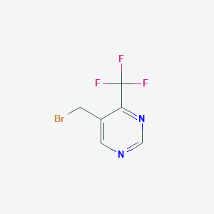 molecular formula C6H4BrF3N2 B12817452 5-(Bromomethyl)-4-(trifluoromethyl)pyrimidine 