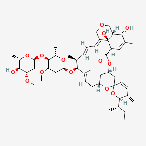 (1'R,2R,3S,4'S,8'R,10'E,12'S,13'S,14'E,16'E,21'R,22'S,25'S)-2-[(2S)-butan-2-yl]-22',25'-dihydroxy-12'-[(2R,4S,5S,6S)-5-[(2S,4S,5S,6S)-5-hydroxy-4-methoxy-6-methyloxan-2-yl]oxy-4-methoxy-6-methyloxan-2-yl]oxy-3,11',13',23'-tetramethylspiro[2,3-dihydropyran-6,6'-3,7,19-trioxatetracyclo[15.7.1.14,8.021,25]hexacosa-10,14,16,23-tetraene]-2'-one