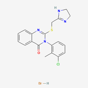 4(3H)-Quinazolinone, 3-(3-chloro-o-tolyl)-2-((2-imidazolin-2-ylmethyl)thio)-, monohydrobromide