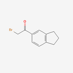 molecular formula C11H11BrO B1281747 2-bromo-1-(2,3-dihydro-1H-inden-5-yl)ethan-1-one CAS No. 39696-16-7