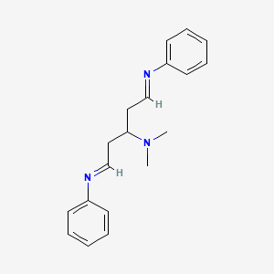 molecular formula C19H23N3 B12817492 N,N'-(3-(Dimethylamino)pentane-1,5-diylidene)dianiline 