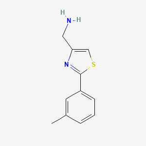 molecular formula C11H12N2S B1281751 [2-(3-甲基苯基)-1,3-噻唑-4-基]甲胺 CAS No. 89152-85-2