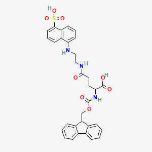 2-(9H-fluoren-9-ylmethoxycarbonylamino)-5-oxo-5-[2-[(5-sulfonaphthalen-1-yl)amino]ethylamino]pentanoic acid